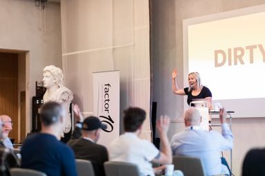 Elsa Westin presenting at myConf 2023