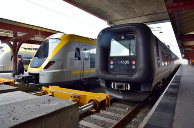 Trains at the station