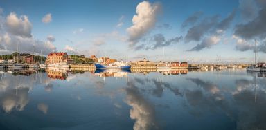 Early morning at the port of Varberg